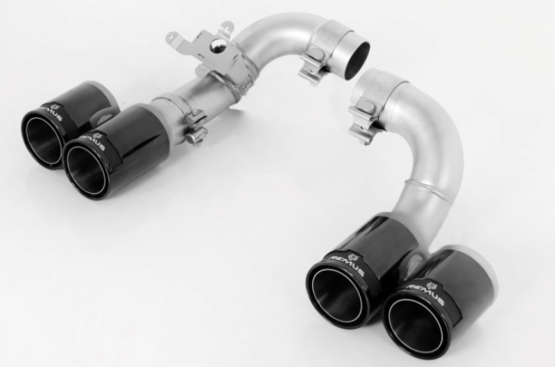BMW 3 Series Tail Pipe Set - Remus - Quad 84mm w/Carbon Insert - Black Chrome - `12-`27